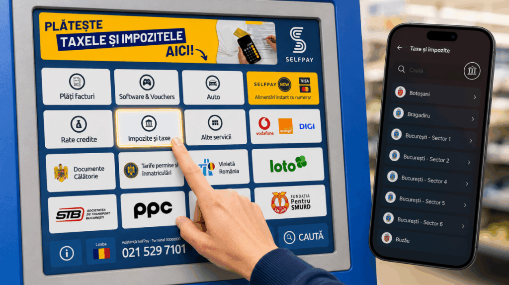 Tot mai mulți români își plătesc taxele și impozitele prin SelfPay. Peste 440 de milioane de lei și 1,6 milioane de tranzacții procesate în primele patru luni ale anului