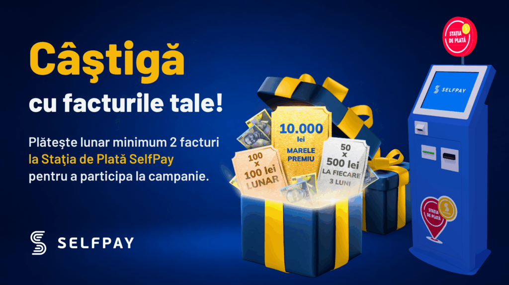 Plătește-ți facturile la Stațiile de Plată SelfPay și intră în cursa pentru premii